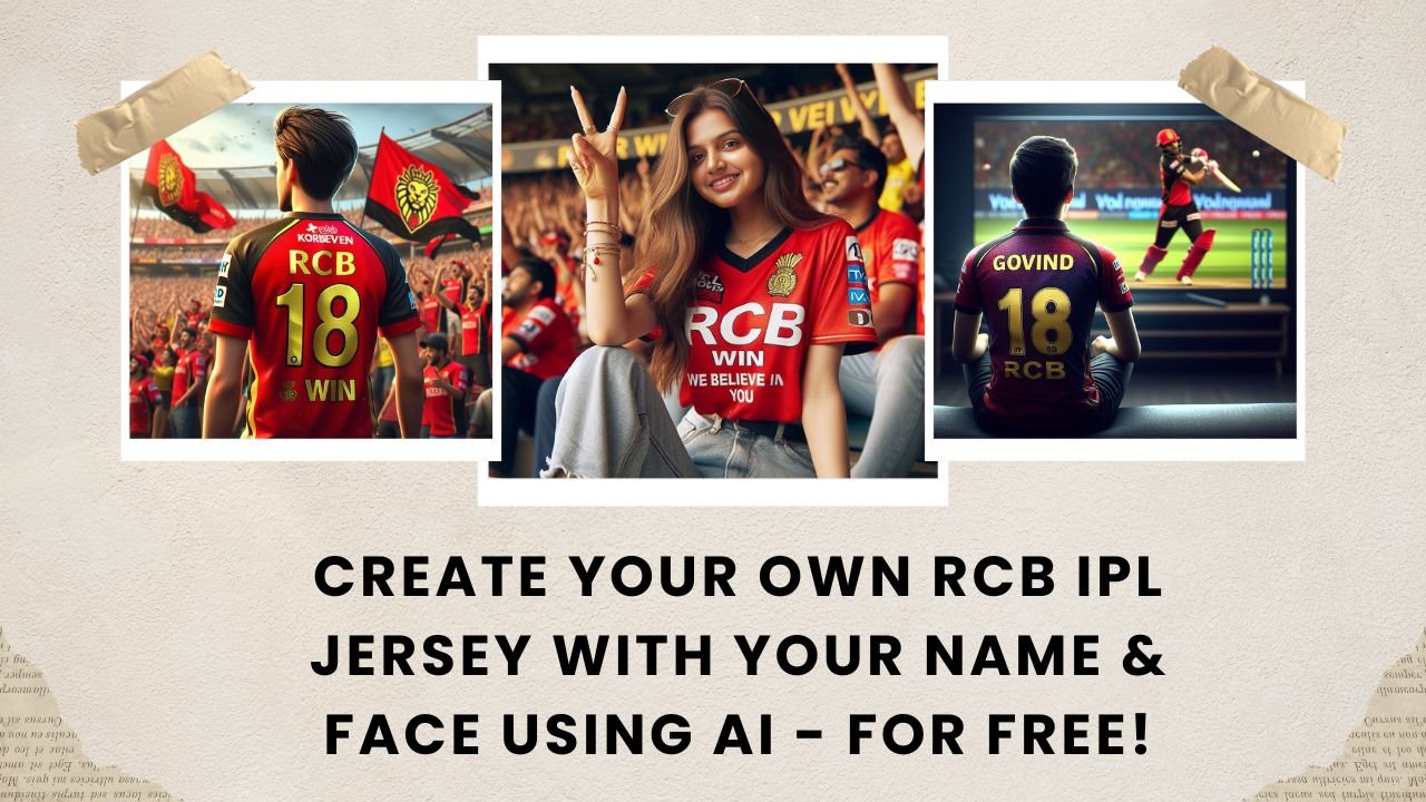 Create Your Own RCB IPL Jersey With Your Name & Face Using AI - For Free!