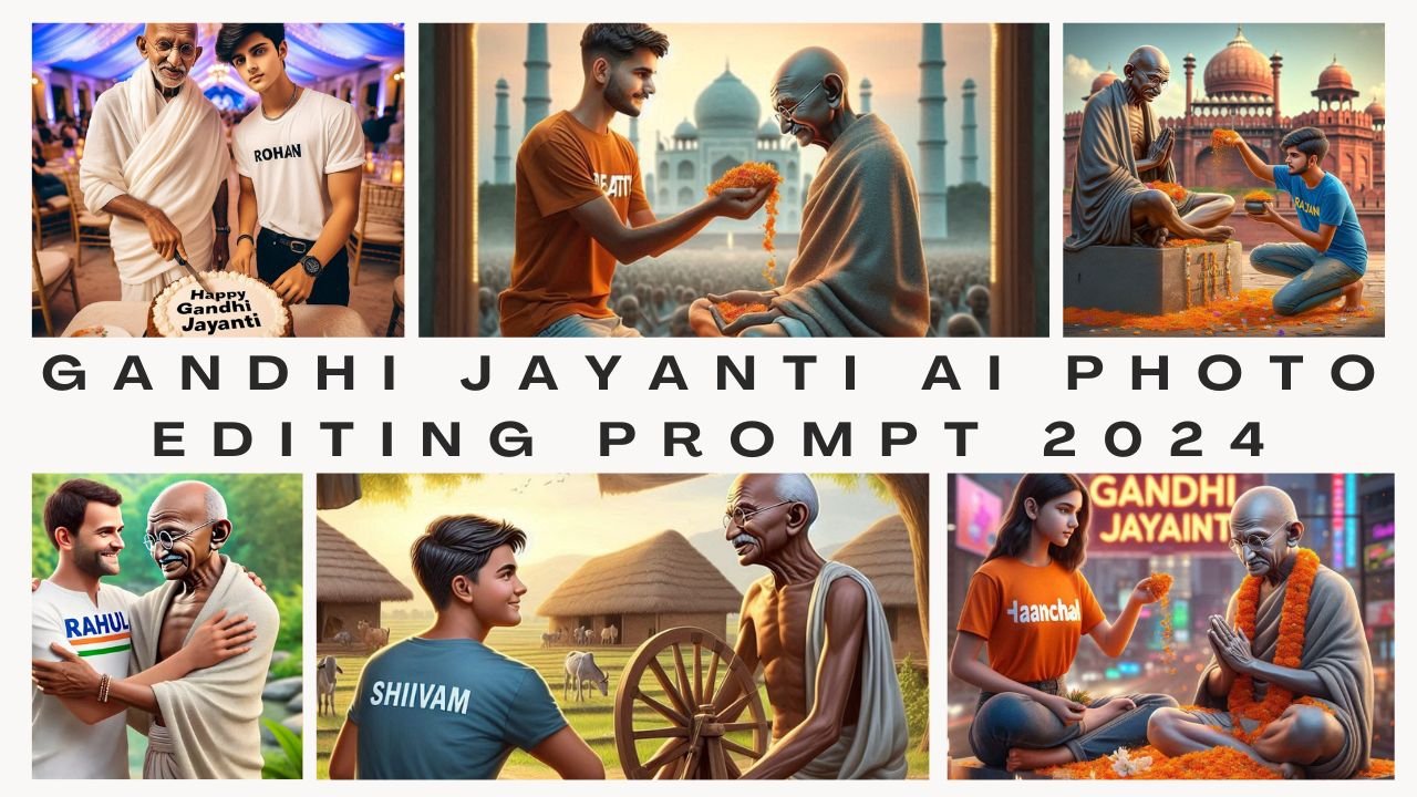 Gandhi Jayanti AI Photo Editing Prompt 2024