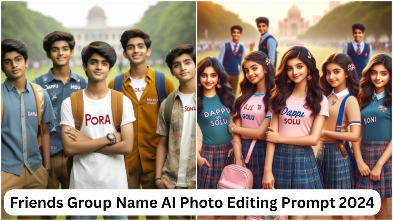 Friends Group Name AI Photo Editing Prompt 2024