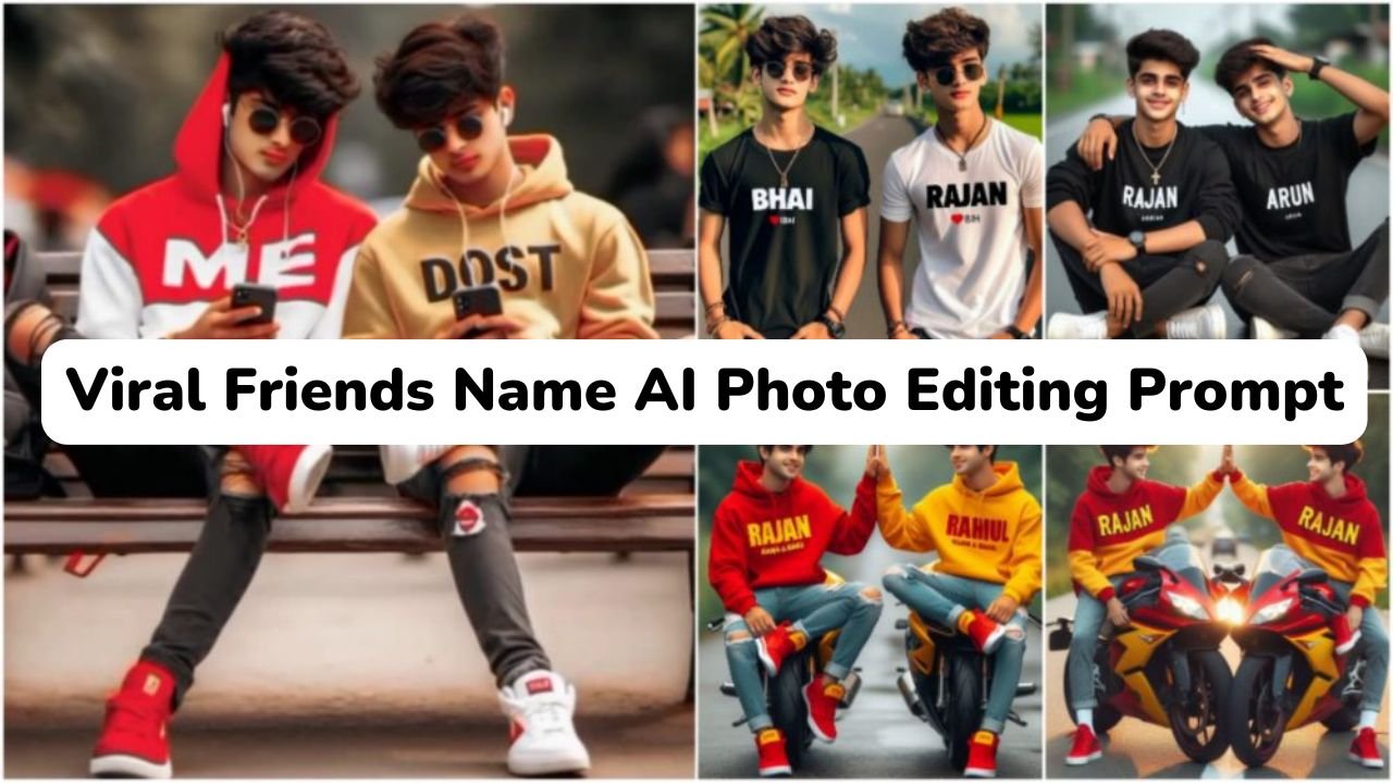 Viral Friends Name AI Photo Editing Prompt